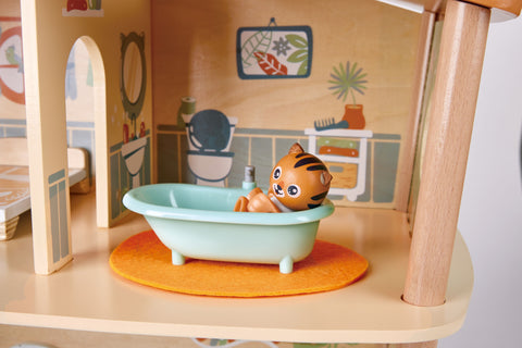 Hape Tigers’ Jungle House Two-Level Wooden Dollhouse Play Set