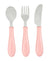 Beaba Stainless Steel Training Cutlery Old Pink