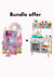 KidKraft Rainbow Dreamers Unicorn Mermaid Dollhouse + Kidkraft All Time Play Kitchen With 38 pcs Accessories ( Bundle Offer)