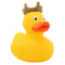 Lilalu-Bath Toy-XXL Duck with Crown, 25 cm - Yellow - www.toybox.ae