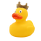 Lilalu-Bath Toy-XXL Duck with Crown, 25 cm - Yellow - www.toybox.ae