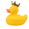 Lilalu-Bath Toy-XXL Duck with Crown, 25 cm - Yellow - www.toybox.ae