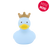 Mini Blue Rubber Duck with Crown - www.toybox.ae