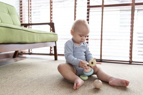 Plantoys Wooden First Stacking Ring - www.toybox.ae