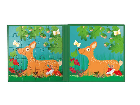 Magnetic Puzzle Book To Go - Forest Life 20 Pcs - www.toybox.ae