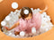 Round Ball Pit - Saddle Brown - 100X40 W200 Balls (Pearl, White, Baby Blue, Golden) - www.toybox.ae