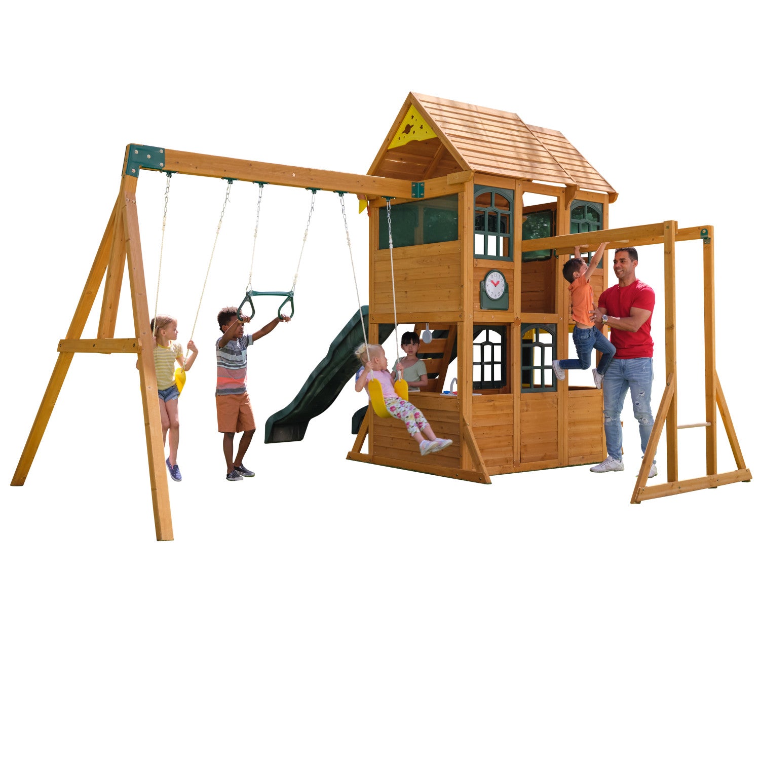 Kidkraft Overland Heights Swing Set Toy Box