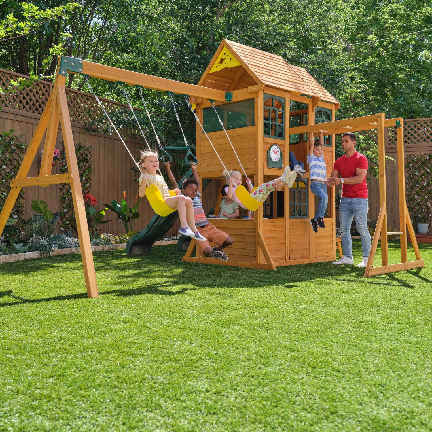 Kidkraft Overland Heights Swing Set Toy Box