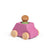 Pink wooden car with green figure - www.toybox.ae