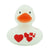 Lilalu-Bath Toy-White Rubber Duck with Red Hearts - www.toybox.ae