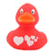 Lilalu-Bath Toy-Duck with White Hearts - Red - www.toybox.ae