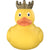 Lilalu-Bath Toy-XXL Duck with Crown, 25 cm - Yellow - www.toybox.ae